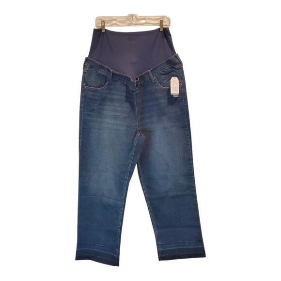 NWT Time and Tru Maternity SZ XXL (20) Women's Straight Leg Distressed Jeans - Picture 4 of 9